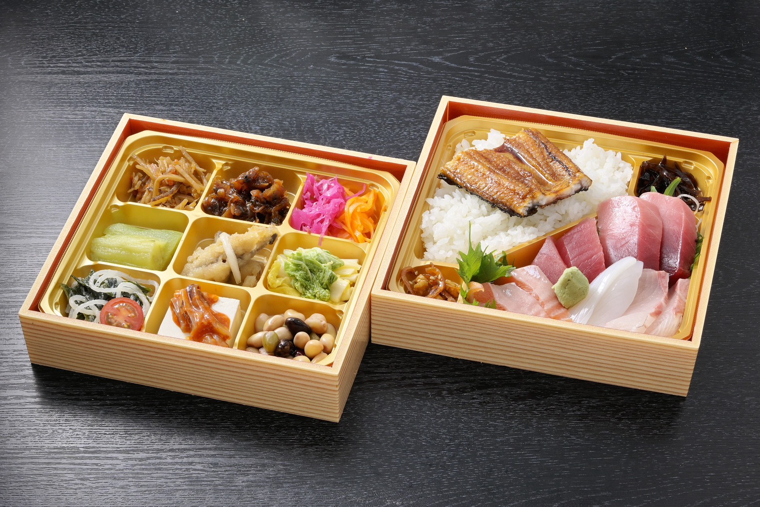 鰻とお刺身と9つのおかず御膳